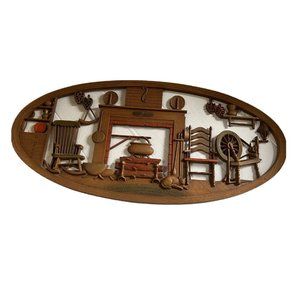 Burwood Vintage XL Oval Cut Out Wall Decor Plaque Fireplace Design